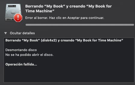 Error al borrar My Book